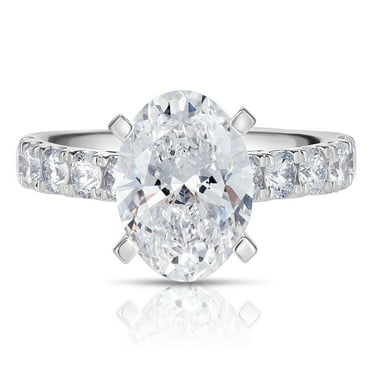 Lab Created Oval Cut Diamond Ring