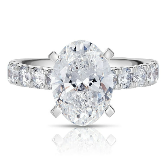 Lab Created Oval Cut Diamond Ring