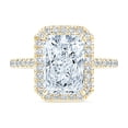 thumbnail image 3 of 3.60 CT.T.W. Radiant Cut Lab Grown Diamond Bridal Set in 18K Gold, 3 of 8