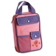 thumbnail image 1 of Medium Pink & Purple Butterfly Canvas Bible Cover for Girls, Bible Organizer, Zippered with Handle, 1 of 6