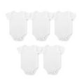 thumbnail image 3 of Member's Mark Baby 5-Pack Organic Cotton White Bodysuit, 3 of 5