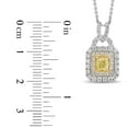 thumbnail image 7 of 1.00 CT. T.W. Cushion Cut Double Halo Diamond Pendant Necklace in 14K Gold, 7 of 7