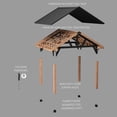 thumbnail image 15 of Range Cedar and Steel Gazebo with Lofted Roof and PowerPort, 15 of 15