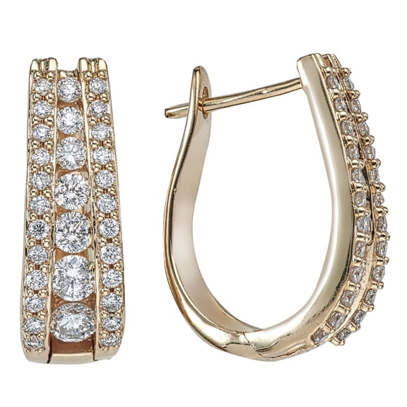 1.49 CT. T.W. Diamond Earrings in 14K Gold