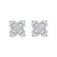 thumbnail image 2 of Lab Created Round Diamond Earrings Studs 14KW, 2.95Cttw, 2 of 4