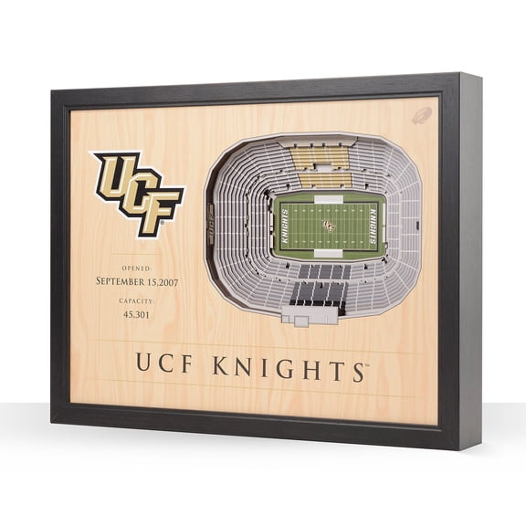 YouTheFan Central Florida Knights 25-Layer Football Stadium View 3D Wall Art