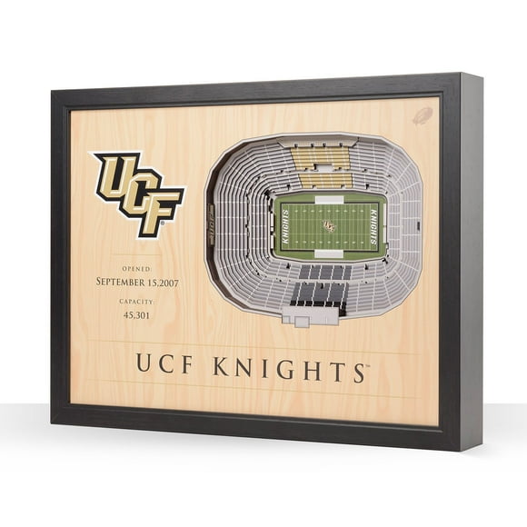 YouTheFan Central Florida Knights 25-Layer Football Stadium View 3D Wall Art