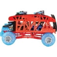 thumbnail image 3 of Hot Wheels Monster Trucks Monster Mover Hauler & Trucks Bundle, 3 of 6
