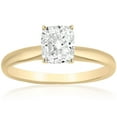 thumbnail image 1 of Cushion Cut Solitaire Diamond Ring in 18K Gold, 1 of 4