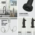 thumbnail image 6 of VIGO Edison Pull-Down Spray Kitchen Faucet (Stainless Steel/Matte Black), 6 of 13
