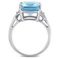 thumbnail image 4 of Emerald Cut Gemstone Ring in Sterling Silver, 4 of 6
