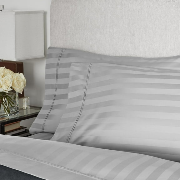 Member's Mark 2-Pack 700-Thread-Count Egyptian Cotton Striped Pillowcases, Assorted Sizes