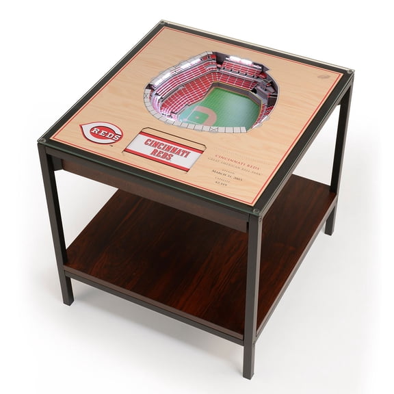 YouTheFan Cincinnati Reds Lighted Stadium End Table