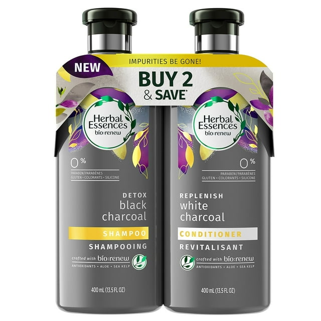 HERBAL ESS CHARCOAL DUO PACK 13.5 OZ EA