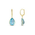 thumbnail image 3 of Pear Cut Gemstone Bezel Set Dangle Earrings in 14K Gold, 3 of 5