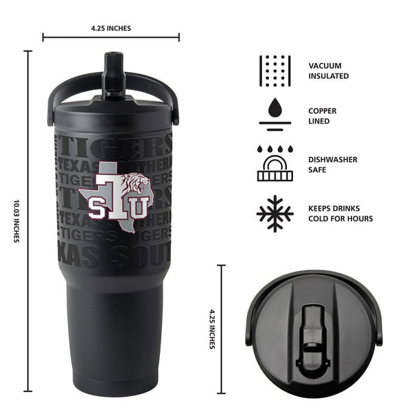 Logo Brands Tazza Texas 450 Ml A Righe - Ceramica, Adatta A Microonde E Lavastoviglie, Stampa Interna
