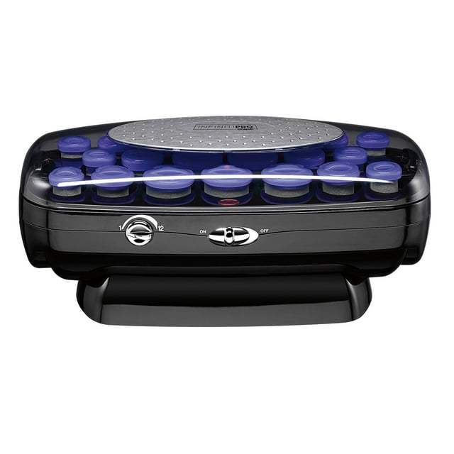 InfinitiPRO by Conair Ceramic Flocked Hot Roller Set with Cord Reel and 20 Hair Rollers