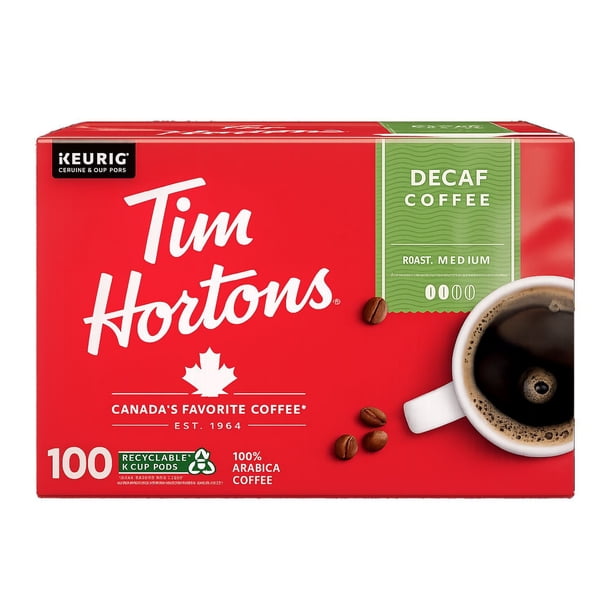 Tim Hortons Decaf Original Medium Roast Coffee Pods, 100 ct