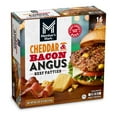 thumbnail image 1 of Member's Mark Cheddar and Bacon Angus Beef Patties, Frozen, 1/3 lb., 16 ct., 1 of 6
