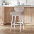 thumbnail image 7 of HH2 Home Upholstered Tapered Back Wood Adjustable Height Swivel Bar Stool, 7 of 19