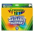thumbnail image 1 of Crayola Washable Markers, Broad Point, Classic Colors, 12 Set, 1 of 5