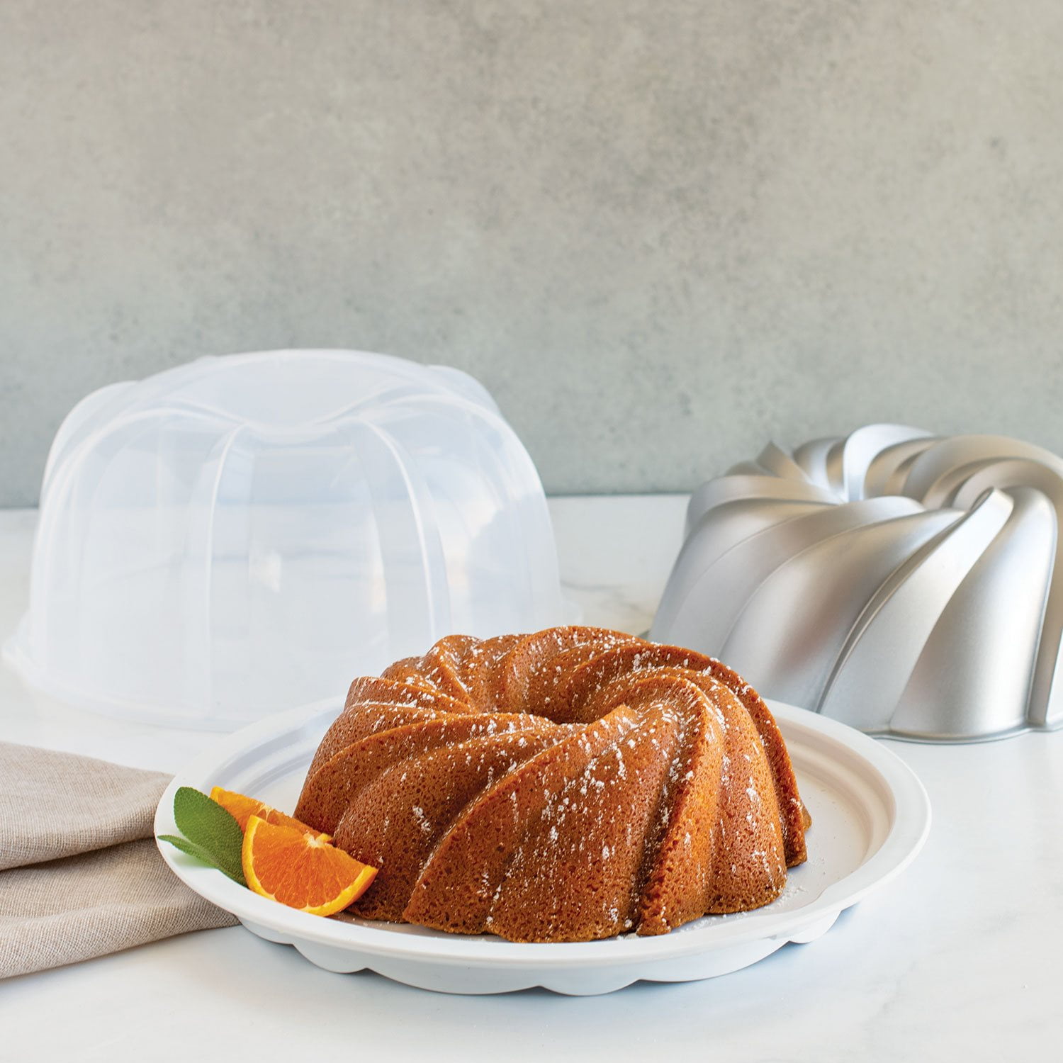 Nordic Ware 2-Piece Formed Bundt Pan And Bundt Keeper, Assorted