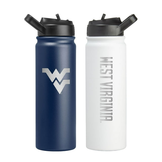 Logo Brands West Virginia Mountaineers 24oz SS Water Bottle 2pk