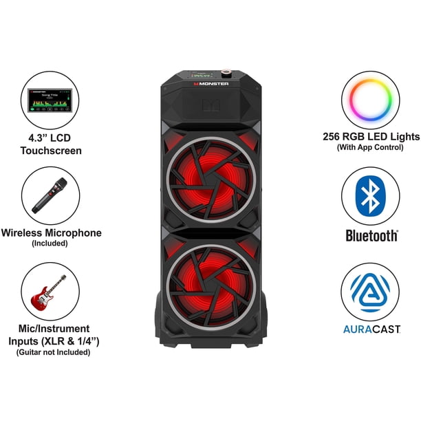 NEW! Monster GI30 Pro High Power 2000W Bluetooth Party Speaker