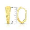 thumbnail image 4 of Diamond Cut Huggie Earrings in 14K Gold, 4 of 4