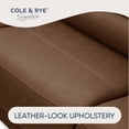 thumbnail image 4 of Cole & Rye Signature Faux Leather 6-Piece Dual Power Sectional with Storage Console, 4 of 10