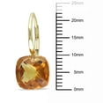 thumbnail image 3 of Cushion Checkerboard-Cut Madeira Citrine Leverback Earrings in 14K Yellow Gold, 3 of 6