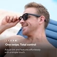 thumbnail image 5 of CHAMELO Lifestyle Dusk Classic Button Smart Audio Sunglasses, Black Frame with Smoke Lenses | Adjustable Electronic Tint, Bluetooth Open-Ear Audio + Integrated Microphone, Polarized UV Protection, 5 of 9