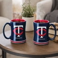 thumbnail image 4 of Logo Brands Minnesota Twins 14oz Relief Mug Set, 4 of 4