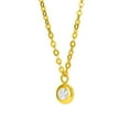 thumbnail image 2 of Diamond Cut Bezel Necklace in 14K Gold, 2 of 4