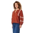 thumbnail image 3 of BILA Women's Printed Pintuck Long Sleeve Cotton Top, 3 of 9