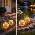 thumbnail image 6 of Deck Impressions 6" Solar/USB LED Crackle Glass Globe Lights, Choose Pack, 6 of 11