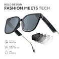 thumbnail image 7 of CHAMELO Lifestyle Veil Slider HVL Cat-Eye Smart Sunglasses, Glossy Black Frame with Smoke Lenses | Adjustable Electronic Tint, Fashion Lifestyle Eyewear, Polarized UV Protection, 7 of 9