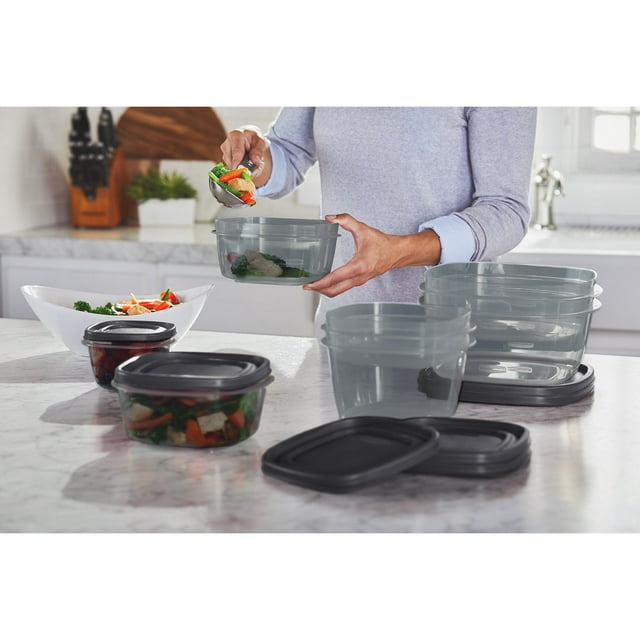 Rubbermaid 46-Piece Easy Find Lids Food Storage Containers with SilverShield Antimicrobial Product Protection