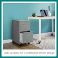 thumbnail image 3 of Hirsh 18" Deep 2-Drawer Mobile Letter Width Vertical File Cabinet, Choose Color, 3 of 10