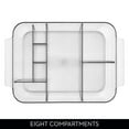 thumbnail image 5 of iDesign Divided Cosmetic Bin, 10.4" W x 7.1" D x 3.6" H, Clear, Set of 2, 5 of 8