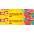 thumbnail image 1 of Glad Cling ‘N Seal Clear Plastic Food Wrap 400 sq. ft./roll, 2 rolls, 1 of 6