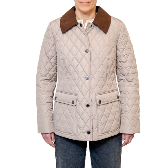 London Fog Womens Quilted Barn Coat