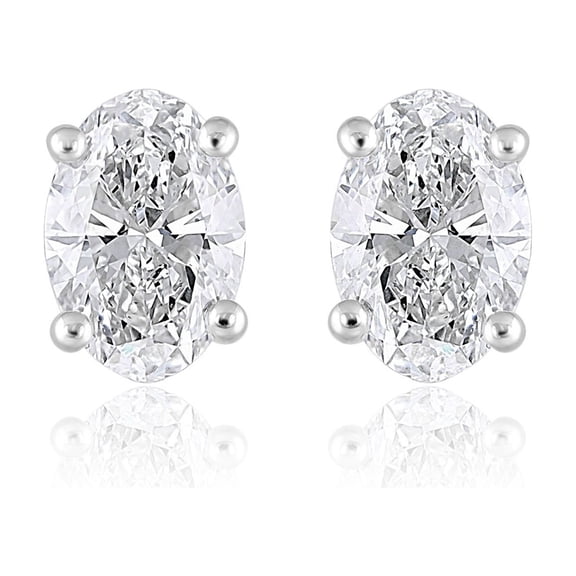 Lab Created 2.00 CT. T.W. Fancy Cut Diamond Stud Earrings in 18K Gold