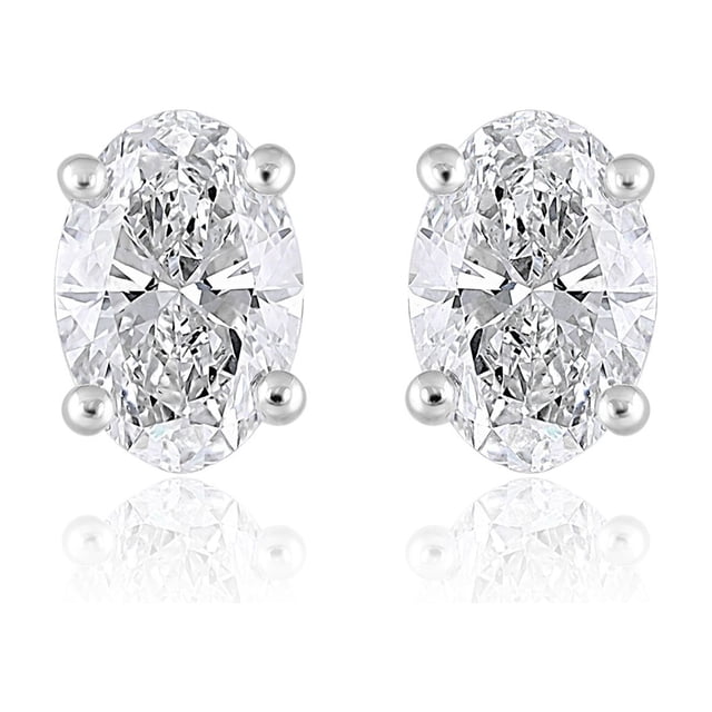 Lab Created 2.00 CT. T.W. Fancy Cut Diamond Stud Earrings in 18K Gold