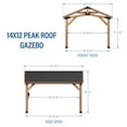 thumbnail image 15 of Backyard Discovery 14' x 12' Cedar Wood Peak Roof Gazebo with PowerPort, 15 of 17