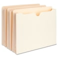 thumbnail image 1 of Straight Tab Cut Letter Recycled File Pocket, 8.5"x11", 2" Expansion, Manila, 10% Recycled, 50/Box, 1 of 2