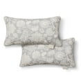 thumbnail image 2 of Martha Stewart Distressed Jacobean Indoor/Outdoor Decorative Pillow, Set of 2, Choose Size, 2 of 10