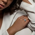 thumbnail image 6 of Princess Cut Gemstone & Diamond Eternity Ring in 14K Gold, 6 of 7