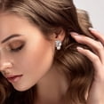 thumbnail image 3 of Freshwater Cultured 6-8.5mm Pearl & Gemstone Earrings in Sterling Silver, 3 of 5