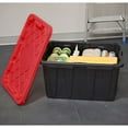 thumbnail image 3 of Tough Box 27 Gallon Tall Tote, Black and Red, 3 of 6